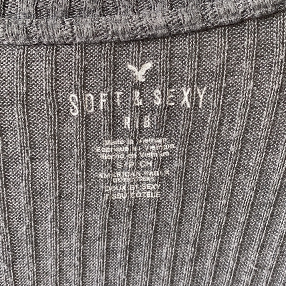 Grey Ribbed Light Sweater - Picture 3 of 3